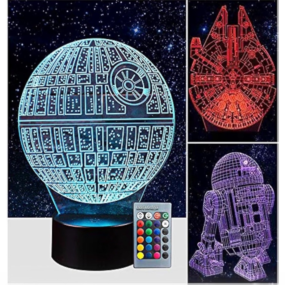 3D LED Star Wars-Inspired Night Light for Kids - Multicolor